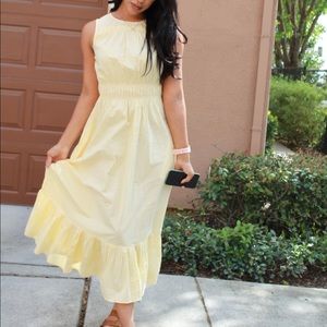 Yellow maxi dress